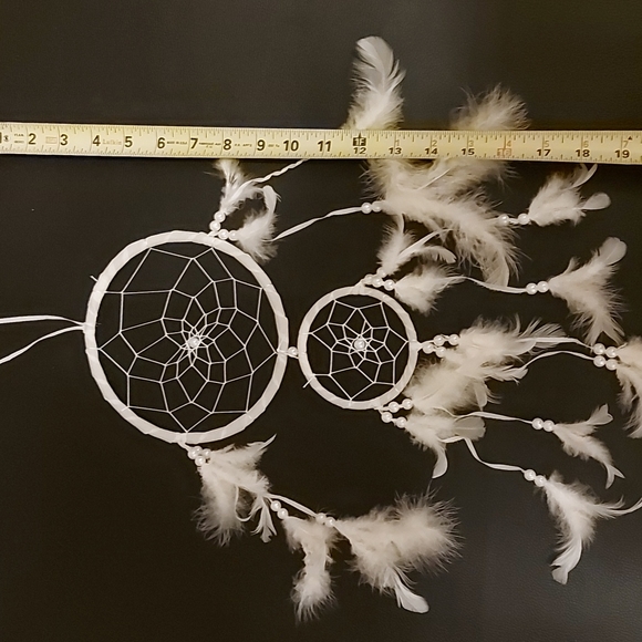 Beautiful Creamy White 2 Tier Dream Catcher - Picture 2 of 3